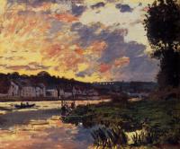 Monet, Claude Oscar - The Seine at Bougeval, Evening